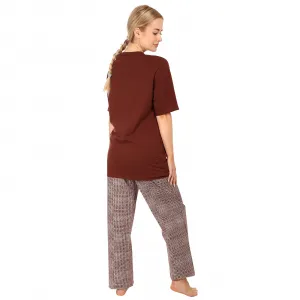 Dámske pyžamo Calvin Klein hnědé (QS6976E-CD1) M