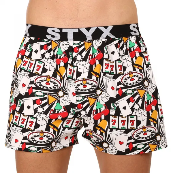 3PACK pánske trenky Styx art športová guma viacfarebné (3B11830) M, trenírky