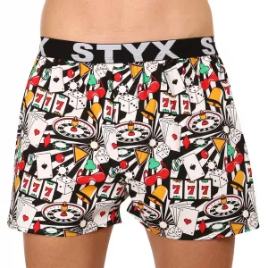 3PACK pánske trenky Styx art športová guma viacfarebné (3B11830) M, trenírky