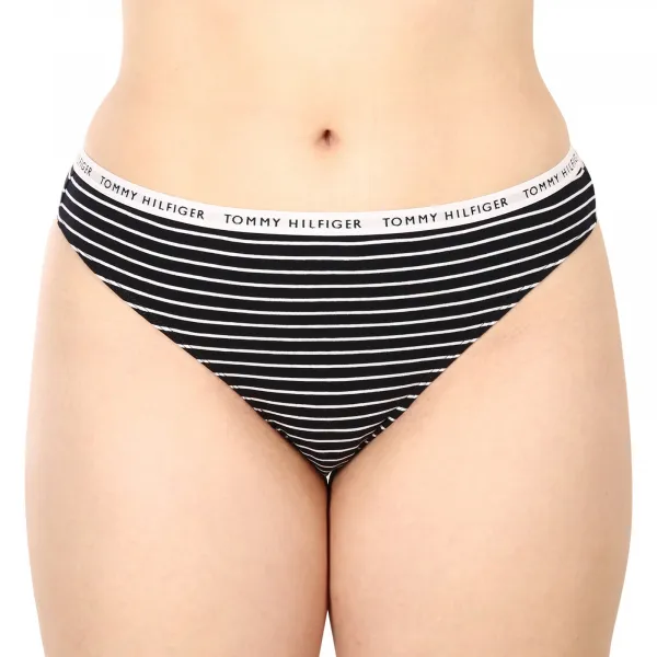 3PACK dámske tangá Tommy Hilfiger nadrozmer viacfarebné (UW0UW04558 0Y3) 3XL