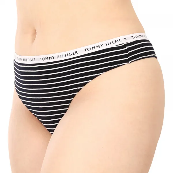 3PACK dámske tangá Tommy Hilfiger nadrozmer viacfarebné (UW0UW04558 0Y3) 3XL