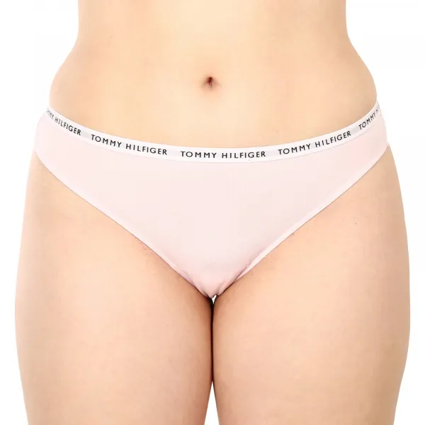 3PACK dámske tangá Tommy Hilfiger nadrozmer viacfarebné (UW0UW04558 0Y3) 3XL