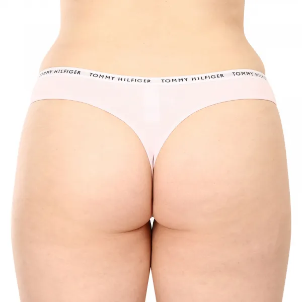 3PACK dámske tangá Tommy Hilfiger nadrozmer viacfarebné (UW0UW04558 0Y3) 3XL