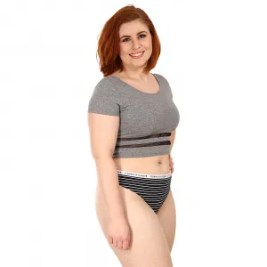 3PACK dámske tangá Tommy Hilfiger nadrozmer viacfarebné (UW0UW04558 0Y3) 3XL