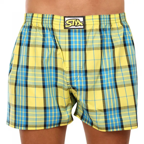 3PACK pánske trenky Styx klasická guma viacfarebné (3A0972) S, trenírky