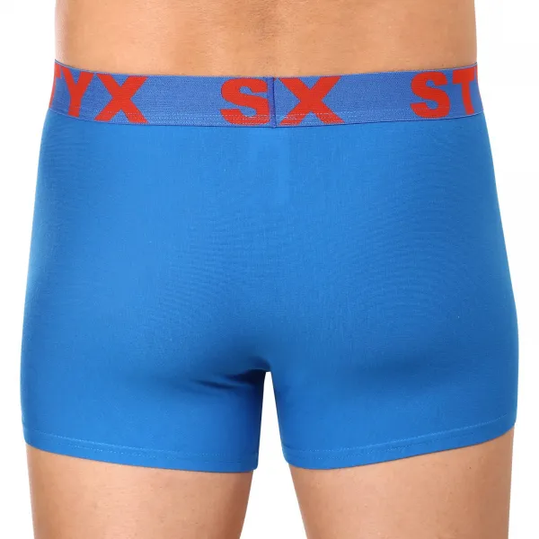 3PACK pánske boxerky Styx športová guma modré (3G1167) S, trenky