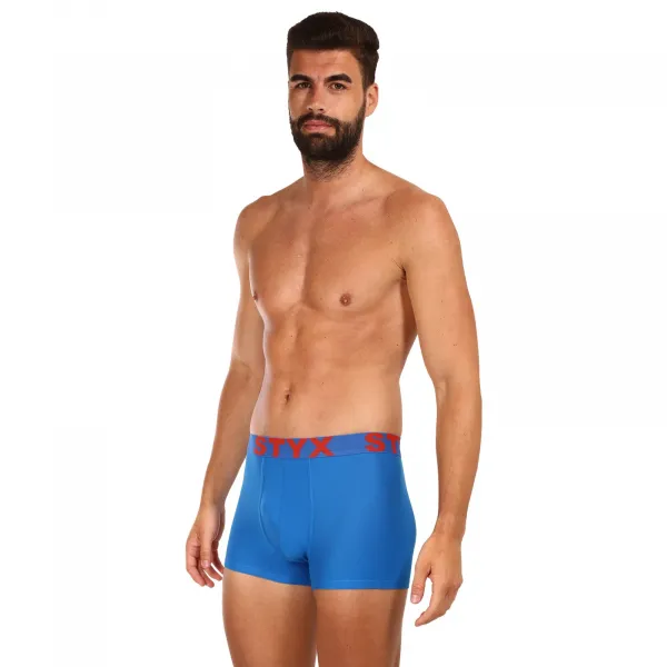 3PACK pánske boxerky Styx športová guma modré (3G1167) S, trenky
