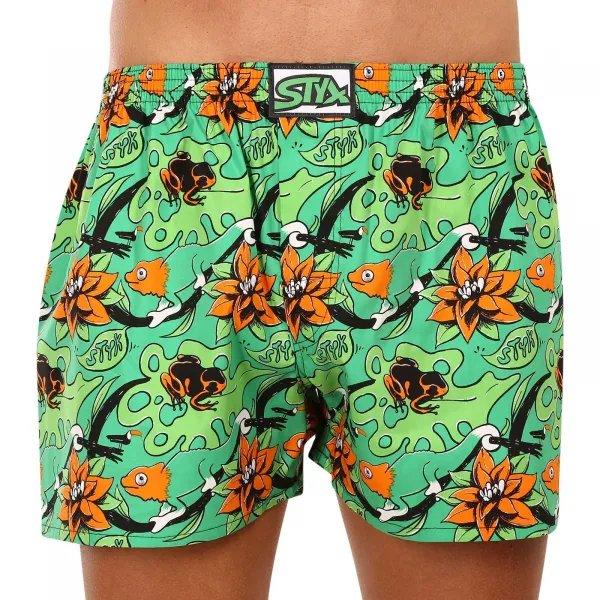 3PACK pánske trenky Styx art klasická guma viacfarebné (3A15367) M, trenírky