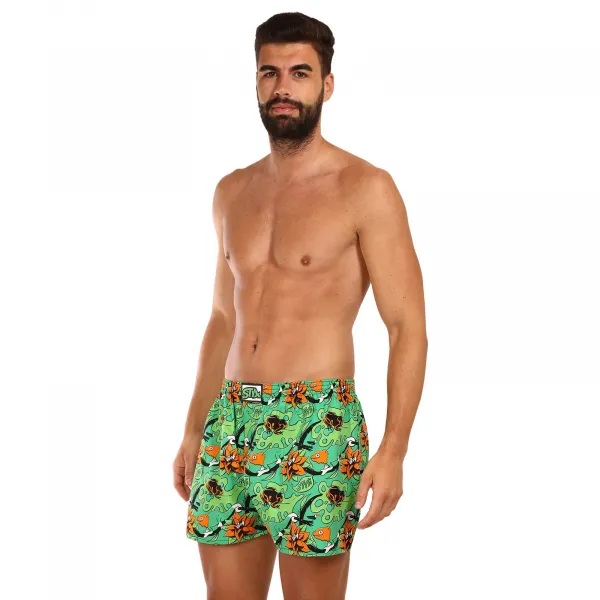 3PACK pánske trenky Styx art klasická guma viacfarebné (3A15367) M, trenírky