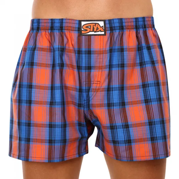 3PACK pánske trenky Styx klasická guma viacfarebné (3A100618) M, trenírky