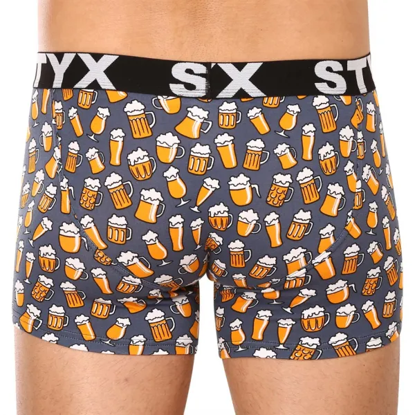 Pánske boxerky Styx long art športová guma pivo (U1357) L, trenky