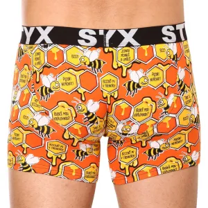 Pánske boxerky Styx long art športová guma včielky (U1654) M, trenky