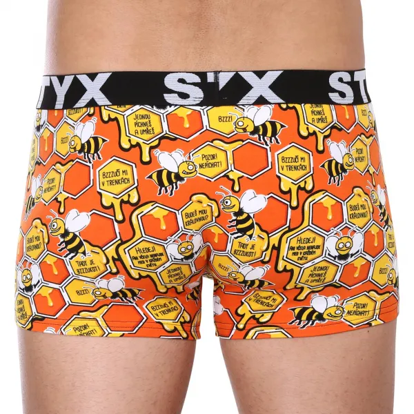 Pánske boxerky Styx art športová guma včielky (G1654) M, trenky