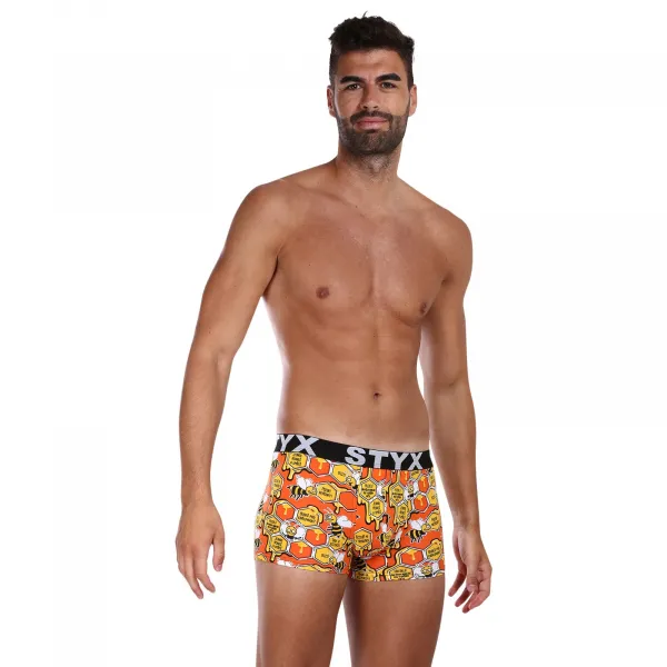 Pánske boxerky Styx art športová guma včielky (G1654) M, trenky