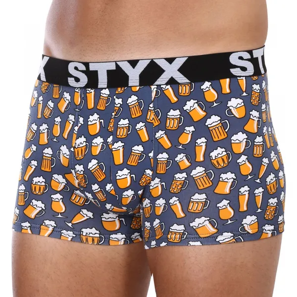 Pánske boxerky Styx art športová guma pivo (G1357) M, trenky