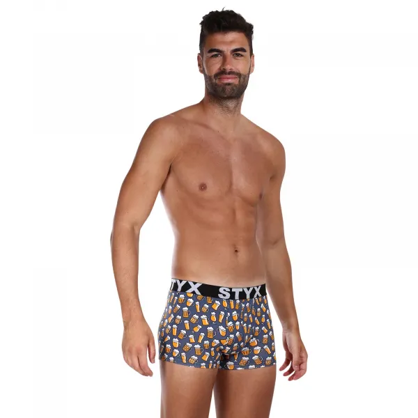 Pánske boxerky Styx art športová guma pivo (G1357) M, trenky