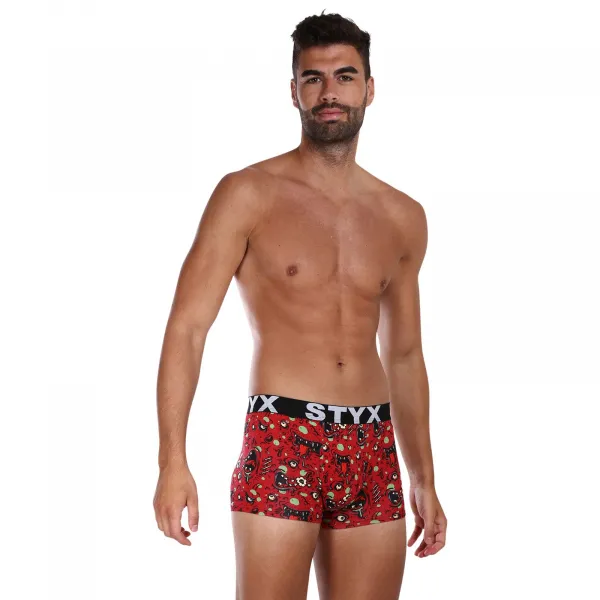 Pánske boxerky Styx art športová guma zombie (G1451) M, trenky