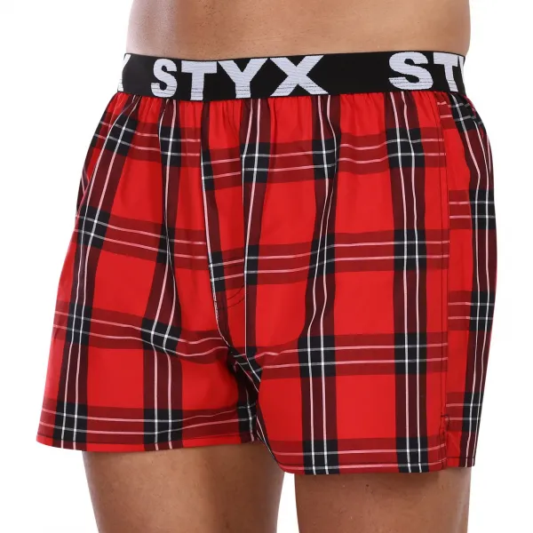 3PACK pánske trenky Styx športová guma viacfarebné (3B10123) M, trenírky