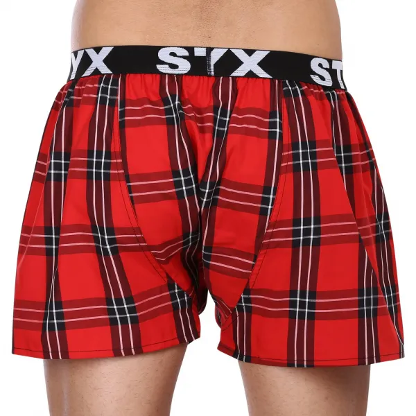 3PACK pánske trenky Styx športová guma viacfarebné (3B10123) M, trenírky