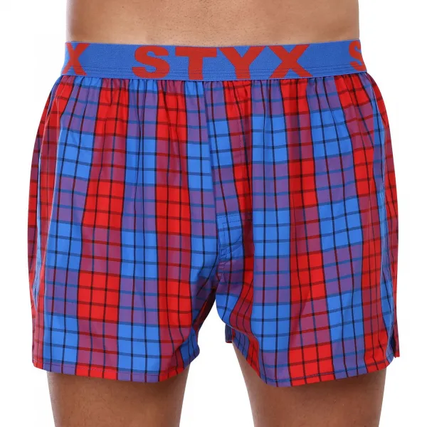 3PACK pánske trenky Styx športová guma viacfarebné (3B10123) M, trenírky