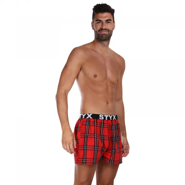 3PACK pánske trenky Styx športová guma viacfarebné (3B10123) M, trenírky