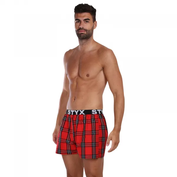 3PACK pánske trenky Styx športová guma viacfarebné (3B10123) M, trenírky