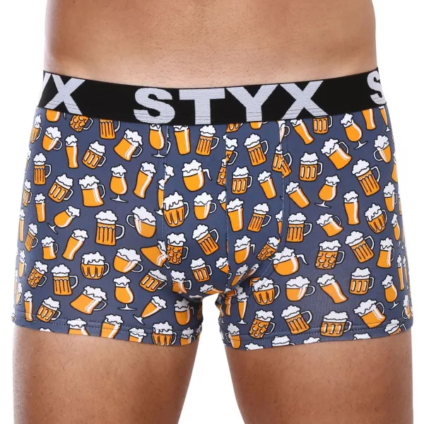 3PACK pánske boxerky Styx art športová guma viacfarebné (3G12672) M, trenky