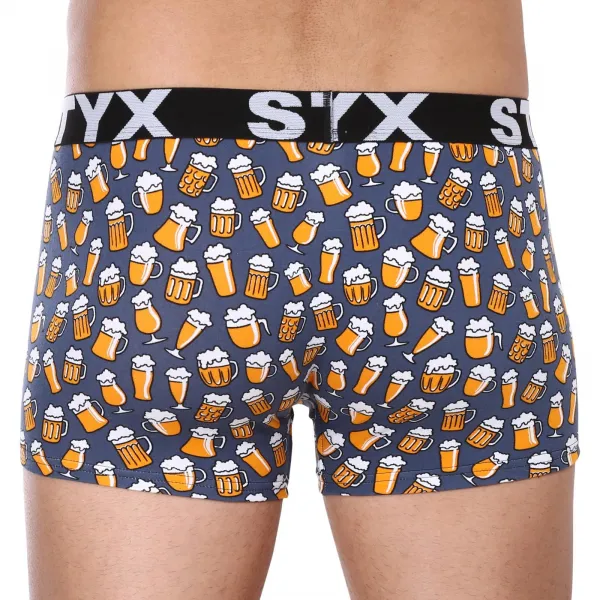 3PACK pánske boxerky Styx art športová guma viacfarebné (3G12672) M, trenky