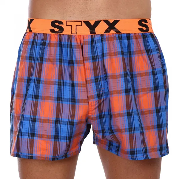 3PACK pánske trenky Styx športová guma viacfarebné (3B100619) S, trenírky