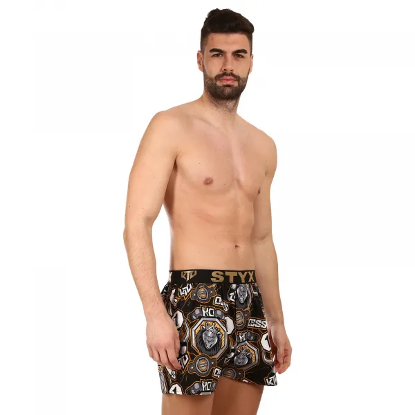 Pánske trenírky Styx art / KTV športová guma - čierna guma - limitovaná edícia (BTC1655) M