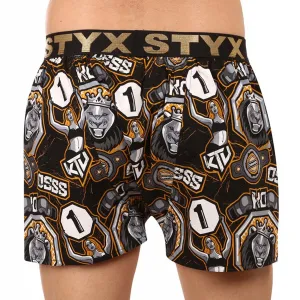 Pánske trenírky Styx art / KTV športová guma - čierna guma - limitovaná edícia (BTC1655) M