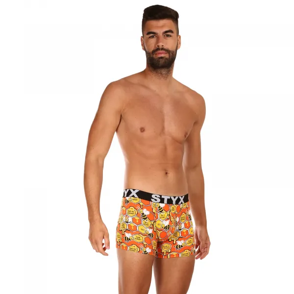 3PACK pánske boxerky Styx long športová guma viacfarebné (3U12914) M, trenky