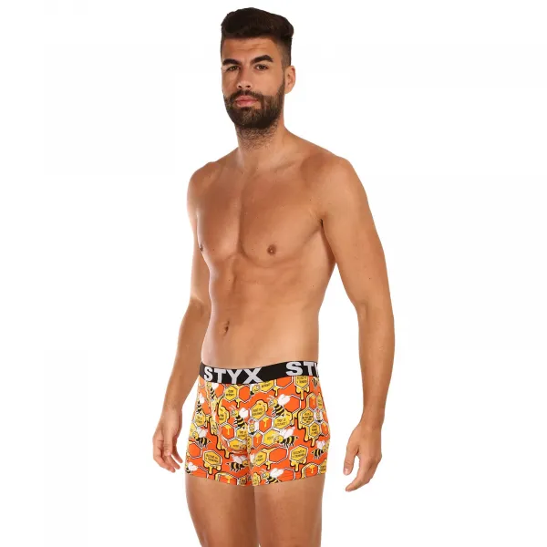3PACK pánske boxerky Styx long športová guma viacfarebné (3U12914) M, trenky
