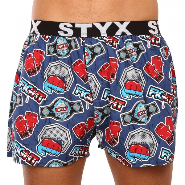3PACK pánske trenky Styx art športová guma viacfarebné (3B13946) M, trenírky