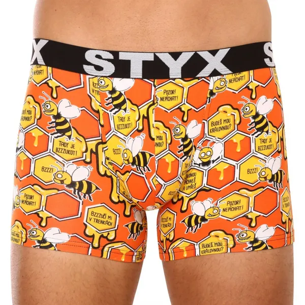 3PACK pánske boxerky Styx long športová guma viacfarebné (3U12914) M, trenky