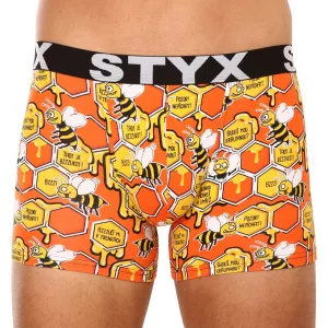 3PACK pánske boxerky Styx long športová guma viacfarebné (3U12914) M, trenky