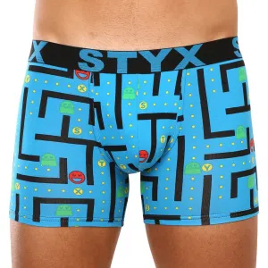 3PACK pánske boxerky Styx long športová guma viacfarebné (3U12914) M, trenky