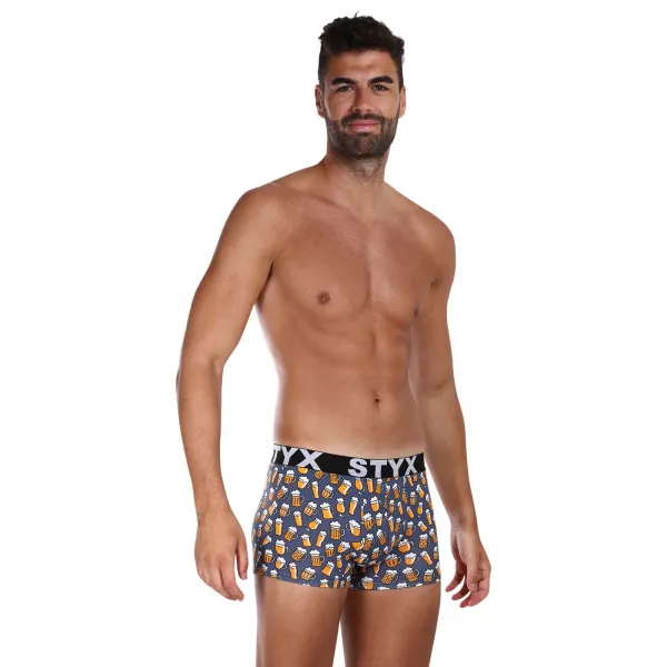 3PACK pánske boxerky Styx art športová guma viacfarebné (3G12672) M, trenky