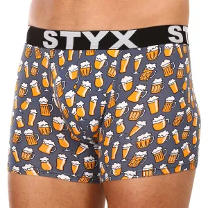 3PACK pánske boxerky Styx long športová guma viacfarebné (3U12672) S, trenky
