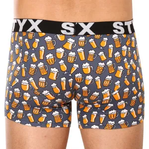 3PACK pánske boxerky Styx long športová guma viacfarebné (3U12672) S, trenky