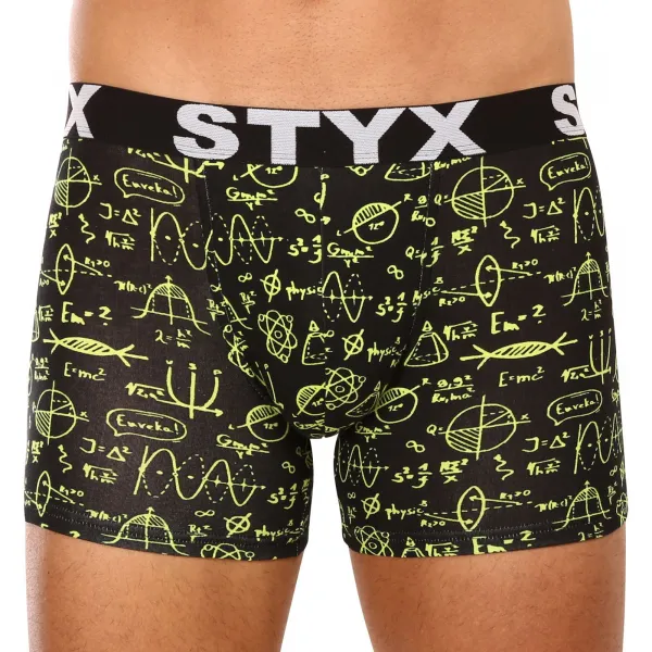 3PACK pánske boxerky Styx long športová guma viacfarebné (3U12672) S, trenky