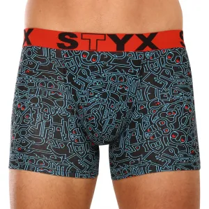 3PACK pánske boxerky Styx long športová guma viacfarebné (3U12672) S, trenky