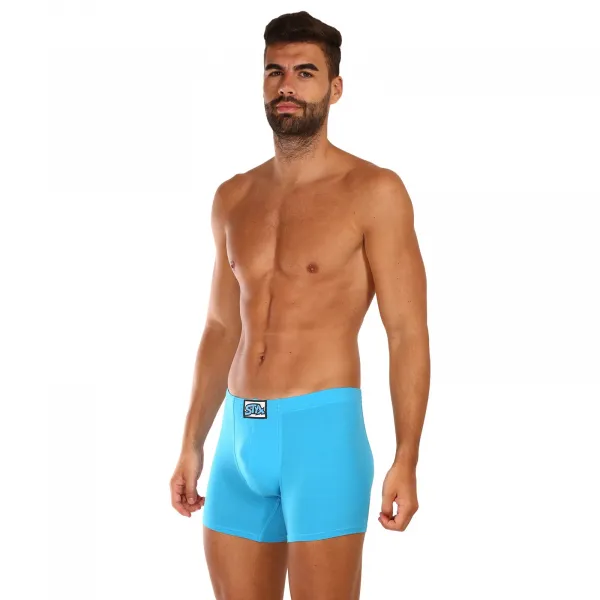 Pánske boxerky Styx long klasická guma svetlo modré (F1169) M, trenky