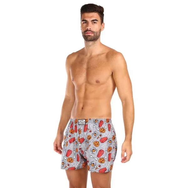 Pánske trenky Styx art klasická guma Halloween rakvy (A1752) M, trenírky