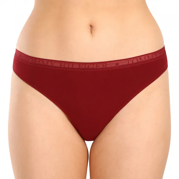 3PACK dámske tangá Tommy Hilfiger nadrozmer viacfarebná (UW0UW04890 0U4) 3XL
