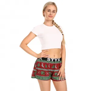 Dámske trenky Styx art športová guma Vianoce pletené (T1658) L, trenírky