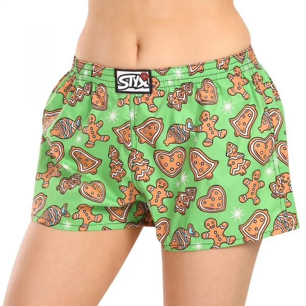 Dámske trenky Styx art klasická guma Vianoce perníčky (K1753) S, trenírky