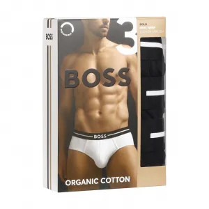 3PACK pánske slipy BOSS čierné (50510679 001) S