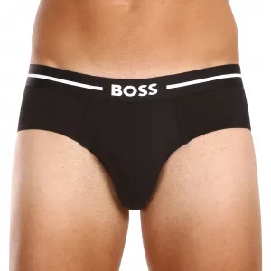 3PACK pánske slipy BOSS čierné (50510679 001) S