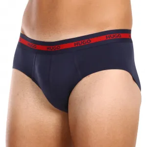 3PACK pánske slipy HUGO modré (50503100 411) S